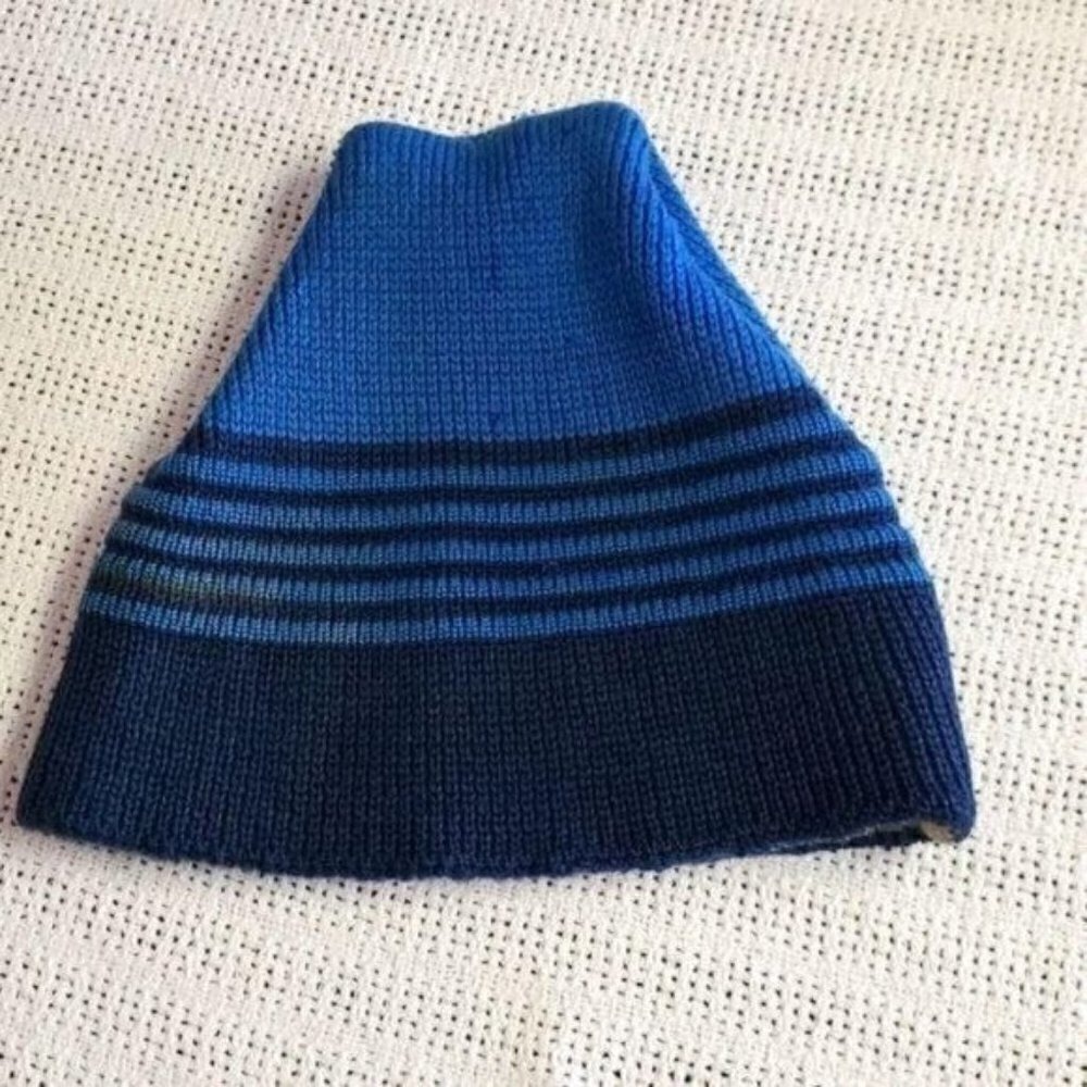 Wigwam‎ Vintage 100% Pure Wool Blue/Black ~9" Ski Hat